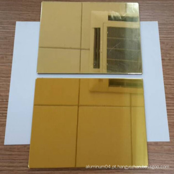 Painel composto de alumínio Gold Mirror
